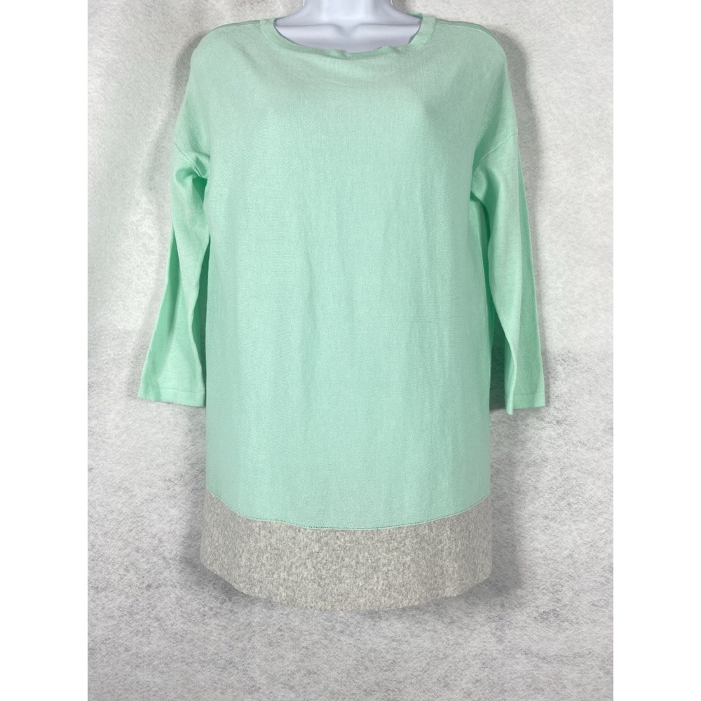 Lilly Pulitzer Sweater Women's XS Green Gray Pullover Long Sleeve Stretch NWOT
